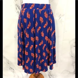 LulaRoe Madison Pleated Skirt with Leaf Design